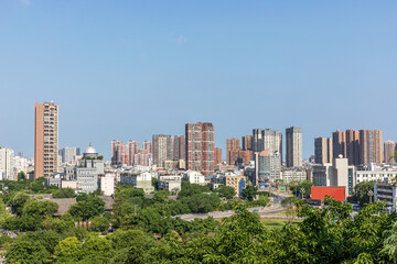 The urban architectural complex landscape of Deyang City, Sichuan Province, China