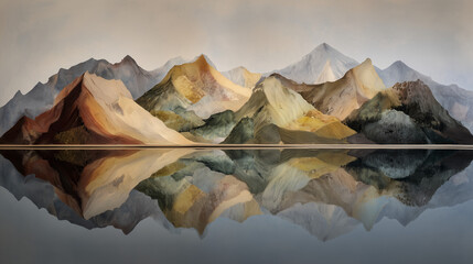 mountain reflection in the lake