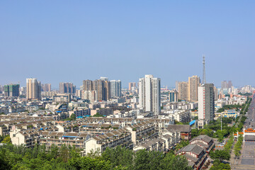 The urban architectural complex landscape of Deyang City, Sichuan Province, China