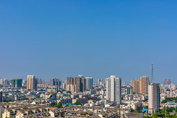 The urban architectural complex landscape of Deyang City, Sichuan Province, China