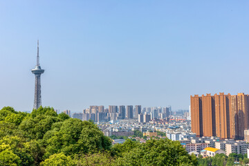 The urban architectural complex landscape of Deyang City, Sichuan Province, China