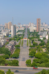 The urban architectural complex landscape of Deyang City, Sichuan Province, China