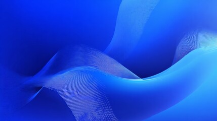 Abstract blue gradient background with shining lines waves. Minimalist background for banner, poster, cover, brochure, flyer, website