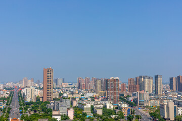 The urban architectural complex landscape of Deyang City, Sichuan Province, China