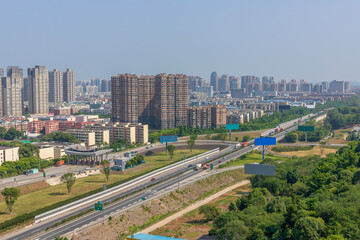 The urban architectural complex landscape of Deyang City, Sichuan Province, China