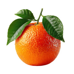 Fresh Orange with Leaf Isolated on White Background for Culinary Use
