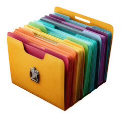Colorful file organizer with vibrant tabs for efficient document storage