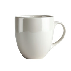 Elegant White Ceramic Mug on Isolated Background for Coffee Lovers