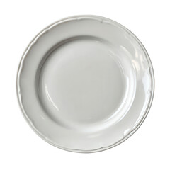Elegant White Plate with Subtle Design for Culinary Presentation