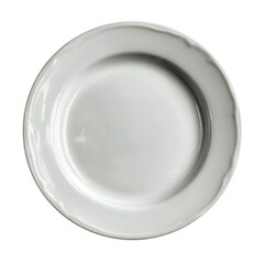 Elegant Round White Plate with Simple Design and Smooth Surface