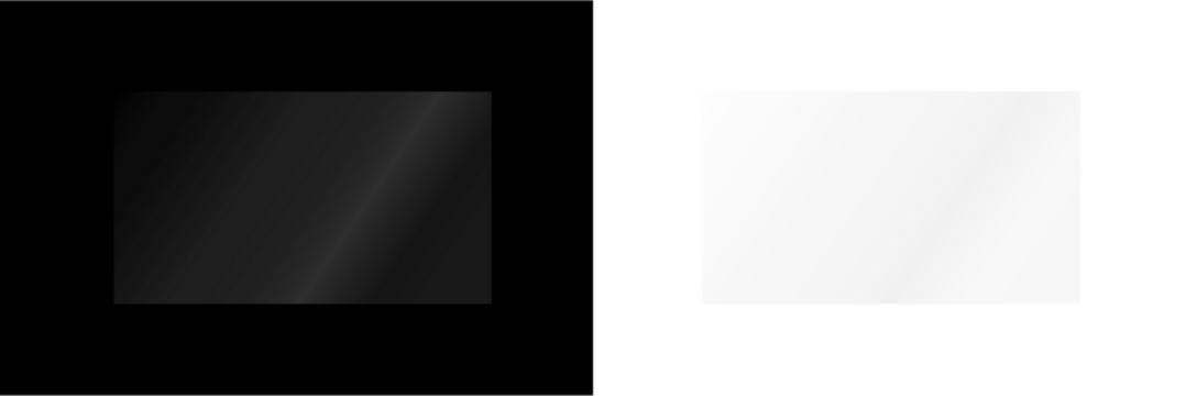 Transparent Television Screen with Soft Light Reflection