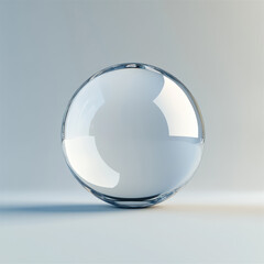 A sleek, futuristic 3D-rendered sphere with a glossy surface embodies minimalist design. Its neutral gray tone and cyber aesthetic make it perfect for branding or abstract compositions.