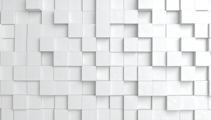 Obraz premium Abstract 3D white blocks