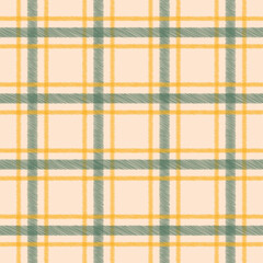 green yellow pastel plaid fabric pattern background vector design