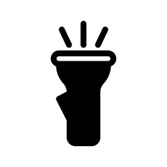 Flashlight Icon Vector Symbol Design Illustration