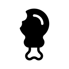 Fried Chicken Icon Vector Symbol Design Illustration