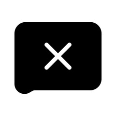 Block Chat Icon Vector Symbol Design Illustration