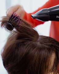 Fototapeta premium professional hairdresser with short hair