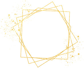 Frame line gold with sparkle border