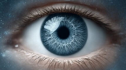 Futuristic ai surveillance glowing eye in the sky home security ip camera wireless cctv in a high-tech environment