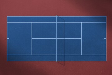 Directly above view of tennis court