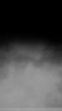Realistic rising smoke endless wall, cloud, ice floating fog loop animation