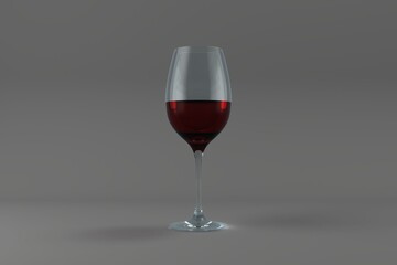 Close-up of half full wineglass