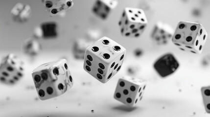 dice on a white background