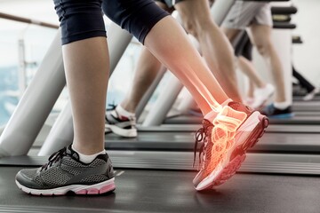 Jogger experiencing ankle pain