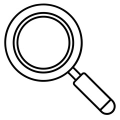 Magnifier Symbol Flat Vector