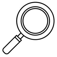 Magnifier Symbol Flat Vector