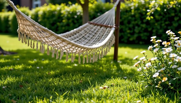 Tranquil Hammock Retreat Lush Greenery