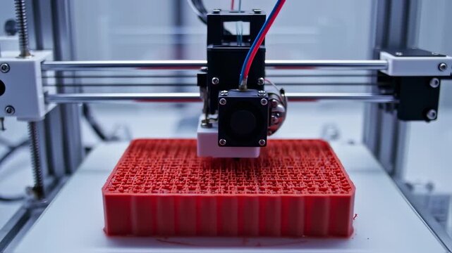 3 d printer printing an object