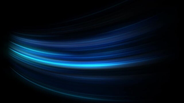 High speed blue line abstract technology background digital fiber hi tech concept. speed light line motion blur on dark background, data transfer simulation.