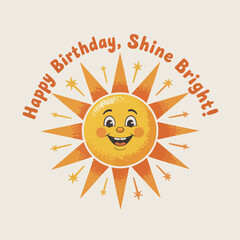Birthday Sun Illustration
