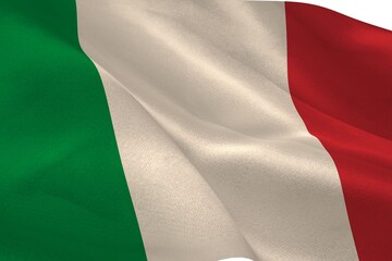 Digitally generated italian national flag