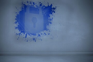 Splash showing digital lock