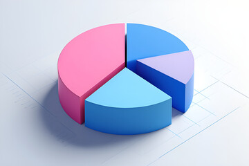 Obraz premium Multicoloured Pie Chart – Business Data Analytics Infographic Stock Photo