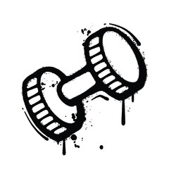 Graffiti Spray barbell on isolated white background