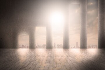 Cityscape background in graph shape