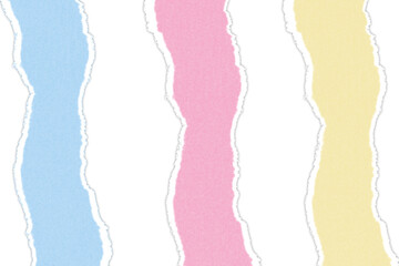 Fototapeta premium Realistic torn paper edge. Ripped color paper mockup isolated on transparent background. Piece of rip paper PNG. mockup template
