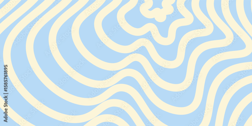 Poster abstract horizontal background with colorful waves. trendy vector illustration