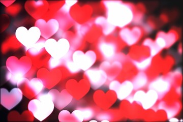 Digitally generated Valentines heart pattern