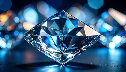 Sparkling diamond in dramatic lighting