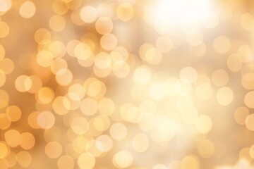 Displaying flat defocused golden bokeh circles shining across width creating warm glowing backdrop