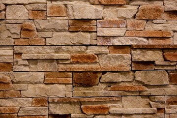Modern stone wall, Close-up