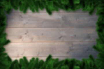 Blurred fir tree branches