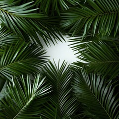 Fototapeta premium Stunning Tropical Palm Leaves Background Image