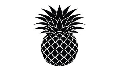 Obraz premium Pineapple t shirt design silhouette and vector Funky Pineapple Drawing for Cool and Playful Apparel