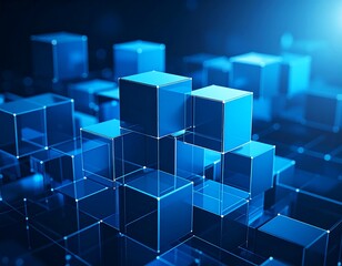 Obraz premium Abstract digital cubes (1)